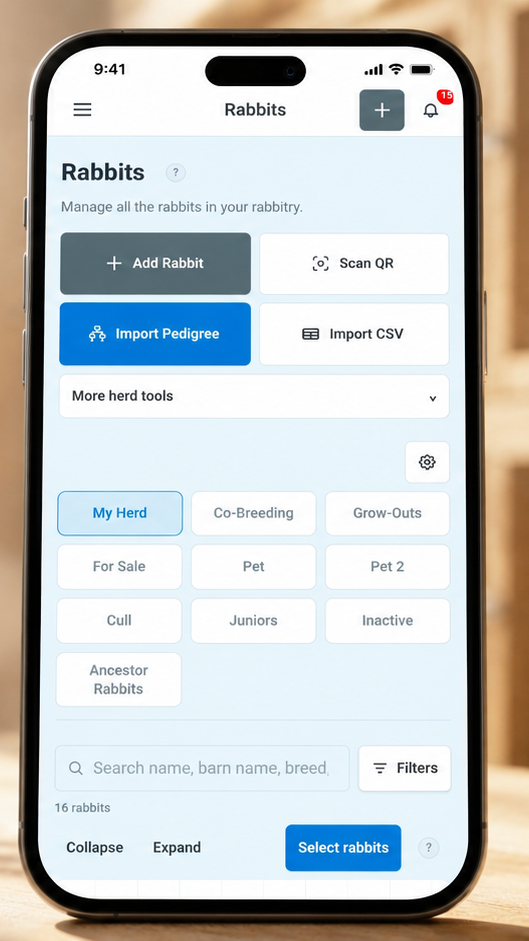 Rabbitry Run - The All-in-One Rabbit Management App for Breeders